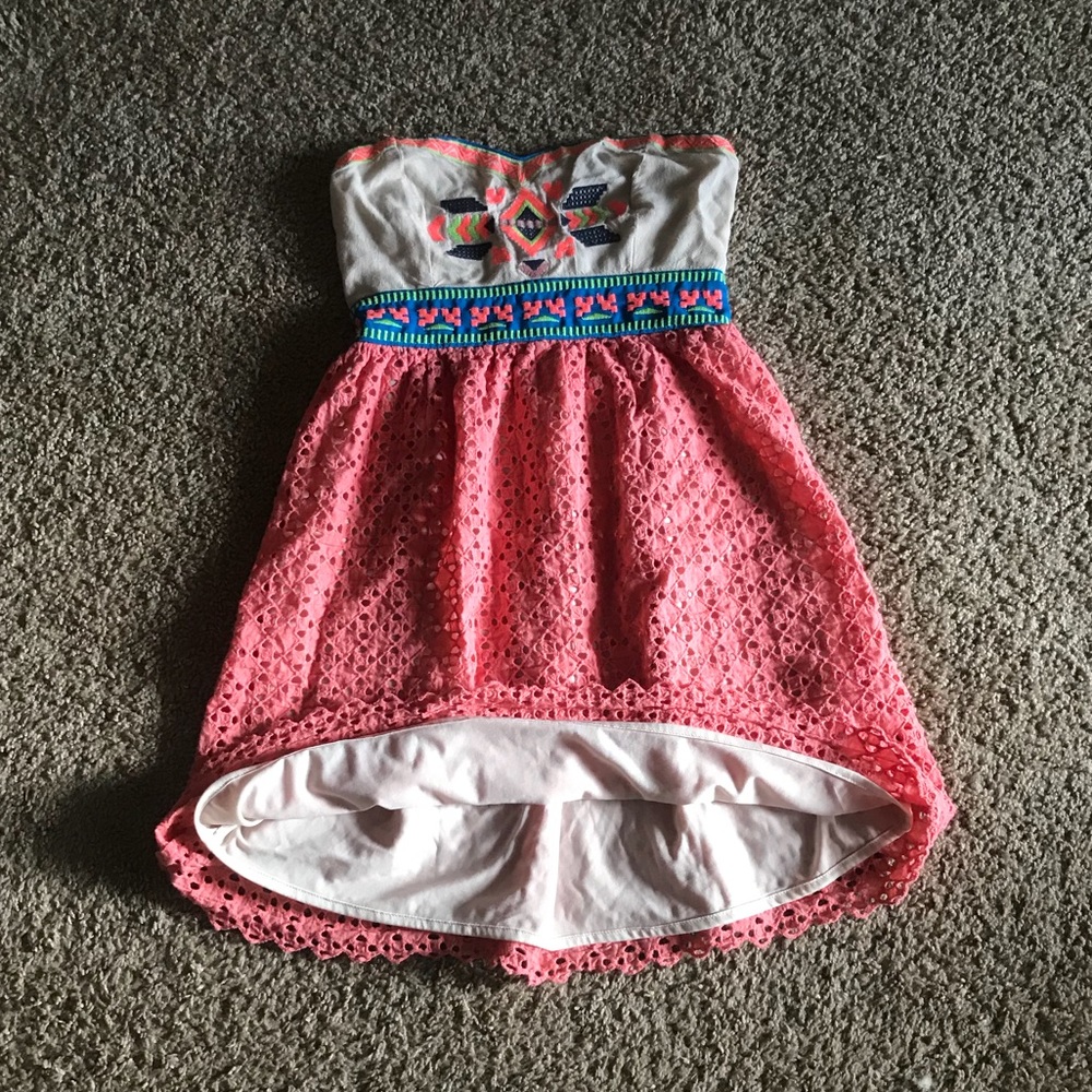 fully lined,pink laced party dress,francesca’s